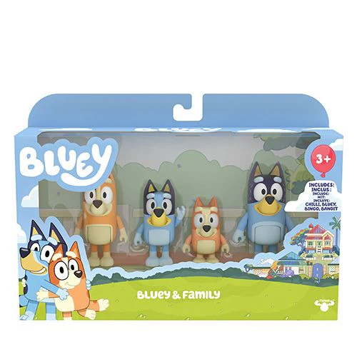 Figuras Bluey & Família - Pack de 4 - Moose Toys