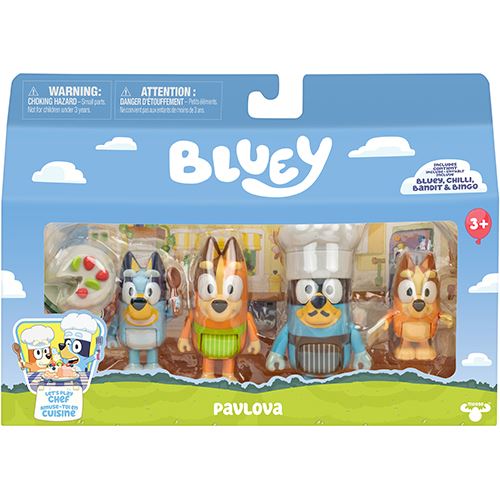 Figuras Bluey - Pack 4 Unidades - Let´s Play Chef - Moose Toys