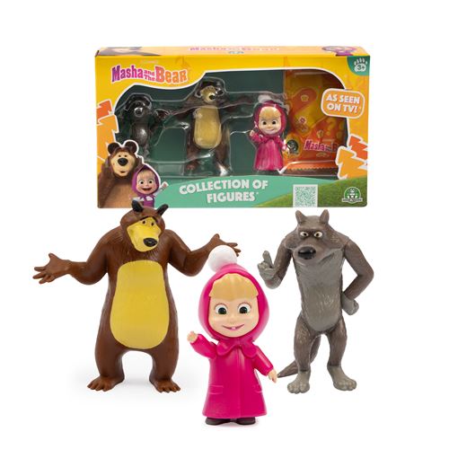 Figuras Masha e o Urso - Pack de 4 Figuras | Inclui 1 Figura Mistério - Famosa - Image 2