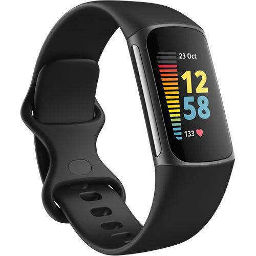 Pulseira de Atividade Fitbit Charge 5 - Preto / Aço Inoxidável Grafite