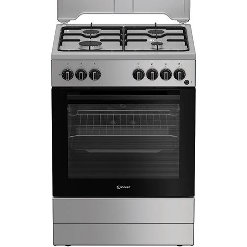 Fogão a Gás Natural com Forno Elétrico Indesit I6G3PMS | 85x60x60 cm | 4 Bocas | A | Inox