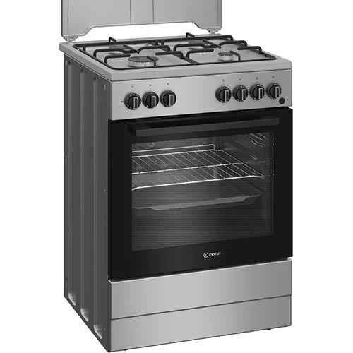 Fogão a Gás Natural com Forno Elétrico Indesit I6G3PMS | 85x60x60 cm | 4 Bocas | A | Inox - Image 4