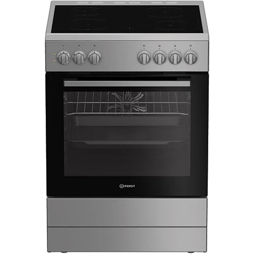 Fogão Elétrico Indesit I6V5PMS | Vitrocerâmica | 4 Zonas | 85x60x60 cm | A | Silver