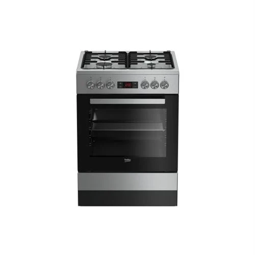 Fogão a Gás Beko FSM62320DXS | 85x60x60 cm | 4 Bocas | Aço inoxidável