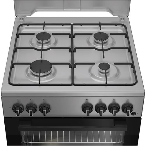 Fogão a Gás Natural com Forno Elétrico Indesit I6G3PMS | 85x60x60 cm | 4 Bocas | a | Inox - Outlet - Grade B - Image 2