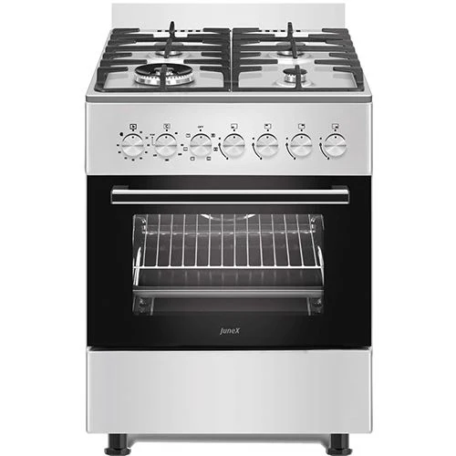Fogão Misto Gás e Elétrico Butano-Propano Junex RL 778 XE | 60 cm | 4 Bocas | B | Inox