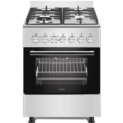 Fogão Misto Gás e Elétrico Natural Junex RL 778 XE | 60 cm | 4 Bocas | B | Inox - Outlet - Grade B