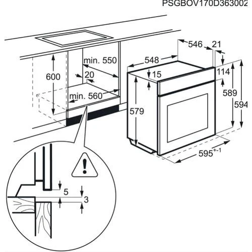 Forno Elétrico Aeg Bps351120M | Pirolítico | 71 L | 59.5 Cm | A+ | Aço Inoxidável - Outlet Loja Benfica - Grade B - Image 4