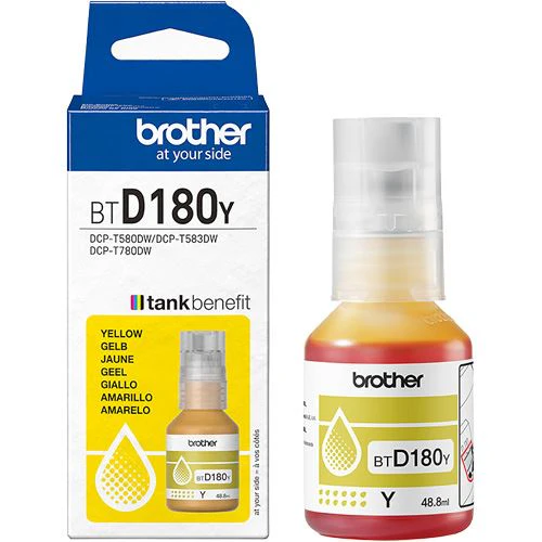 Frasco de Tinta Brother BTD180Y - Amarelo