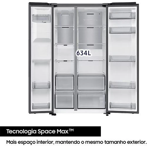 Frigorífico Americano Samsung RS70F66KCTEF | 178.4x91.2x72.6 cm | 634 L | C | Inox - Image 7