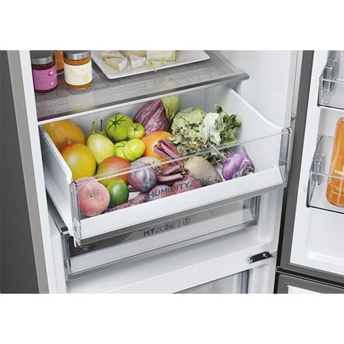 Frigorífico Combinado Haier HDPW5618DNPK | 185x59.5x66.7 cm | 352 L | D | Silver - Image 6