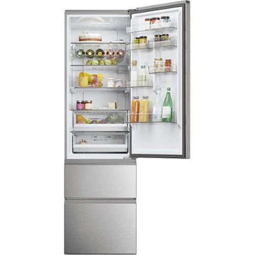 Frigorífico Combinado Haier HTW5620ENMG | 205x59.5x66.7 cm | 414 L | E | Inox - Image 2
