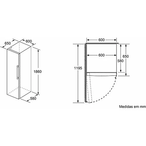 Frigorífico Siemens KS36VVIEP iQ300 | 186x60x65 cm | 346 L | E | Aço antidedadas - Image 8