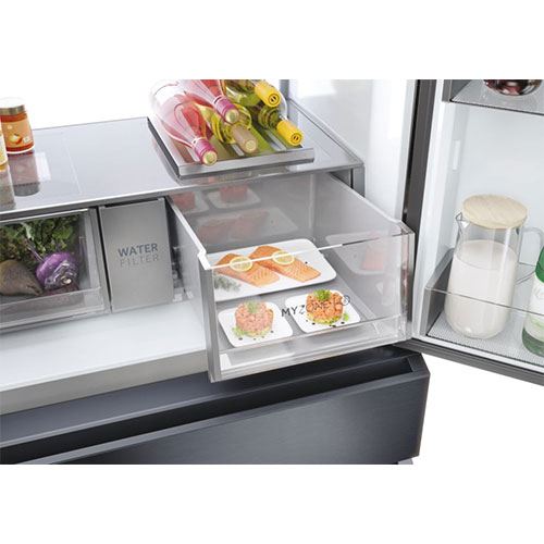 FrigoríficoAmericano Haier HFW7918EIMB | 177.5x90.8x75 cm | 601 L | E | Preto Escovado - Image 6