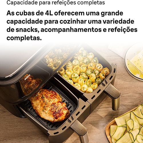 Fritadeira AirFryer Braun TD 3030 BK TwinCook 3 8L - Preto - Outlet - Grade A - Image 3