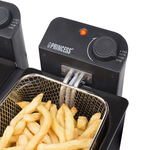 Fritadeira Dupla Princess 183028 | 2 x 3 L | 3600 W | Preto - Image 3