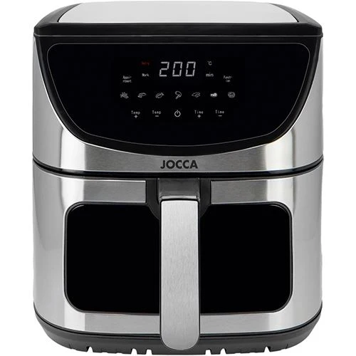 Fritadeira Sem Óleo AirFryer Jocca 2455 Dual Heating 8L -  Preto e Aço