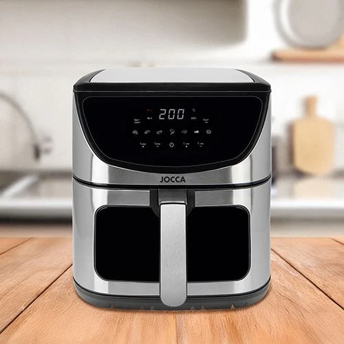Fritadeira Sem Óleo AirFryer Jocca 2455 Dual Heating 8L -  Preto e Aço - Image 2