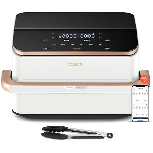 Fritadeira sem Óleo Airfryer Cosori Dual Blaze Twinfry Chef Edition 10L - Branco - Outlet - Grade A - Image 5