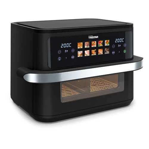 Fritadeira sem Óleo AirFryer Tristar FR-9078 Dualzoone Flex 10L - Preto