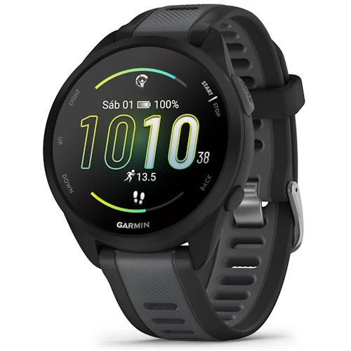 Smartwatch Garmin Forerunner 165 Music - Preto/Cinzento