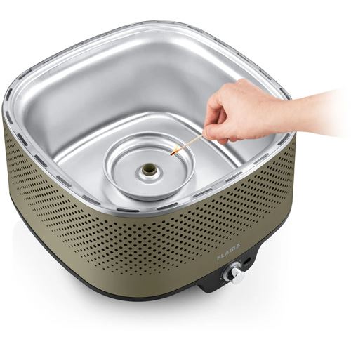 Grelhador a Carvão Flama Mastergrill EVO Terracotta 4014FL - Verde - Image 9
