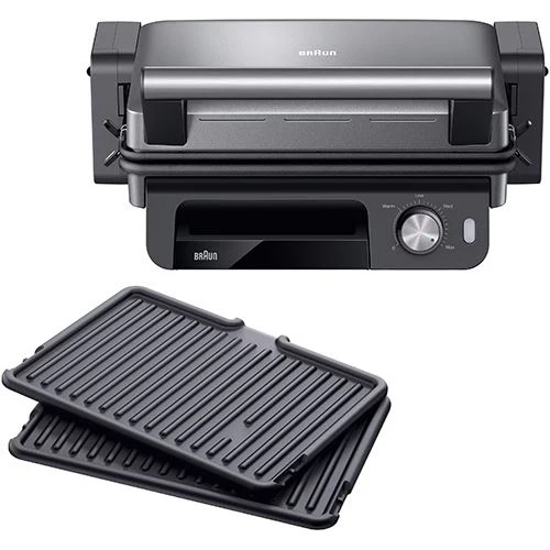 Grelhador Elétrico de Placas Braun CG5033 Multigrill 5 2000W - Preto premium | Aço inox
