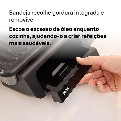 Grelhador Elétrico de Placas Braun CG5033 Multigrill 5 2000W - Preto premium | Aço inox - Image 4