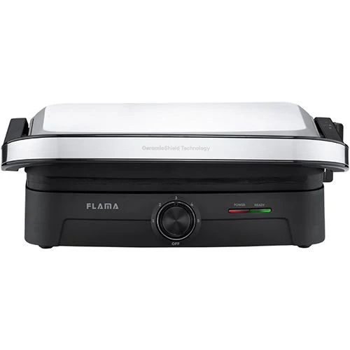 Grelhador Elétrico de Placas Flama 4422FL Heat Easy 1500W - Preto | Inox