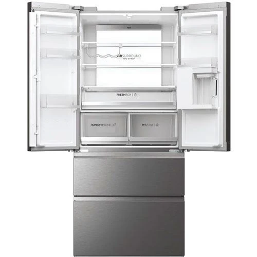 Frigorífico Americano Haier HFW7819EWMP | 192,5x83x66,9 cm | 537 L | E | Inox - Image 2