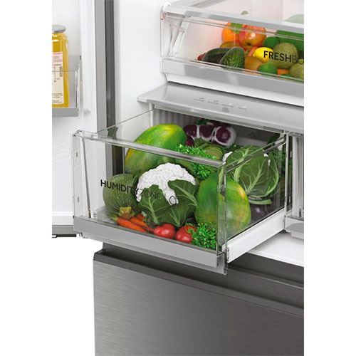 Frigorífico Americano Haier HFW7819EWMP | 192,5x83x66,9 cm | 537 L | E | Inox - Image 3