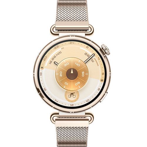 Huawei Watch GT6 - 41mm - Dourado | Bracelete Malha Milanesa Dourado - Image 2