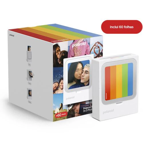 Impressora Fotográfica Portátil Polaroid Hi-Print 3x3 + 60 Folha