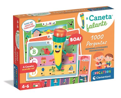 Jogo, A Caneta Falante - 1000 Perguntas - Education Clementoni