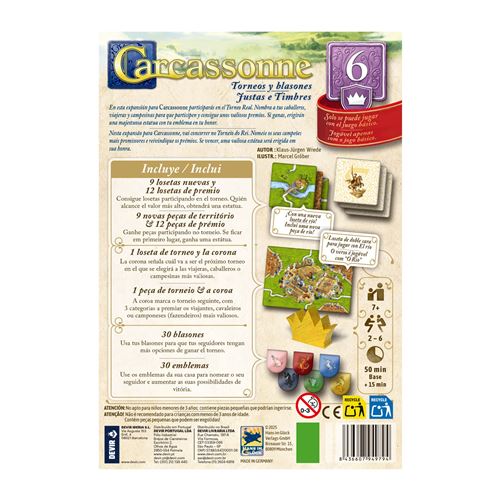 Jogo Carcassonne Expansão 6: Justas e Timbres - Devir - Image 3