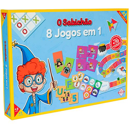 Jogo O Sabichão: 8 Jogos em 1 - Majora | Concentra - Image 2