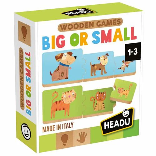 Jogo Wooden Games Baby: Big Or Small - Headu | Sig Toys