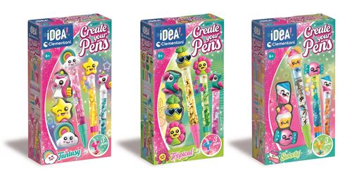 Kit Idea Canetas Personalizáveis DIY - Create Your Pens - Versão 2 - Clementoni - Envio Aleatório