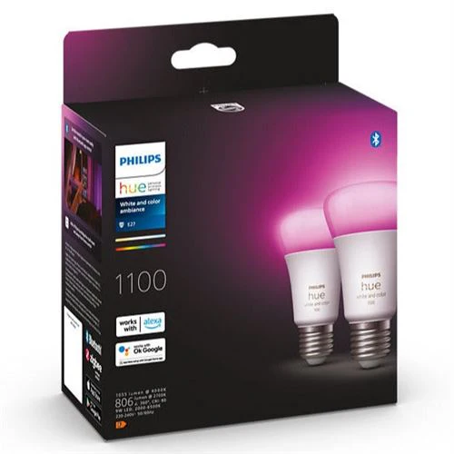 Lâmpada Smart Philips Hue WCA LED Wi-Fi 9W E27 Pack 2 Unidades - Image 3