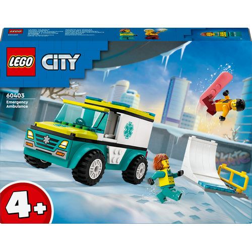 LEGO City 60403 - Ambulância de Emergência e Snowboarder