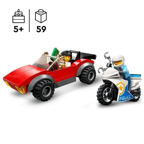 LEGO City Perseguição de Mota e Carro da Polícia 60392 - Image 3