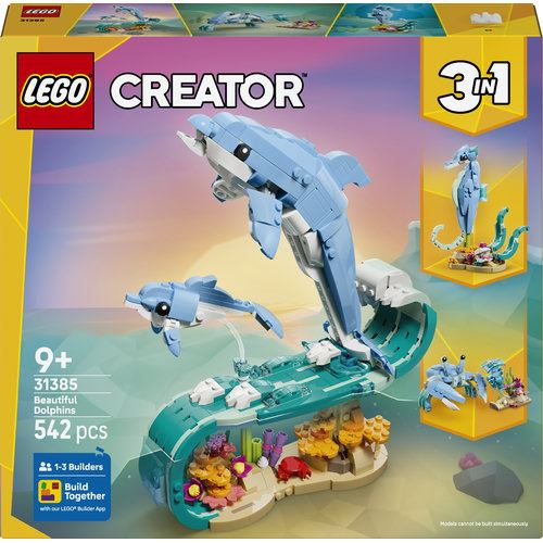 LEGO® Creator 31385 - Animais Marinhos: Golfinhos Encantadores