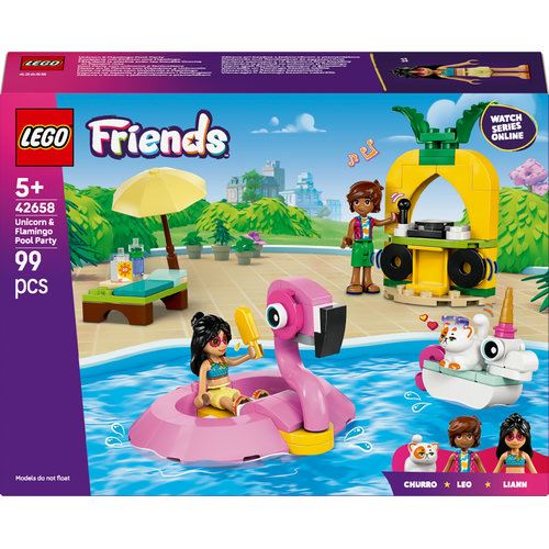LEGO® Friends 42658 - Festa na Piscina com Unicórnio e Flamingo