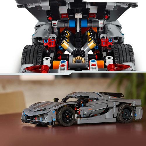 LEGO® Technic 42173 - Hipercarro Cinzento Koenigsegg Jesko Absolut - Image 6