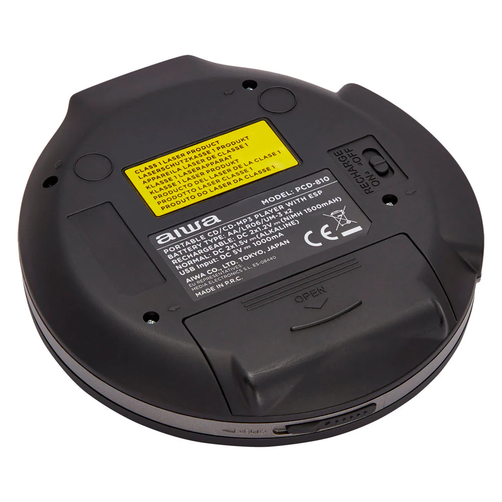 Leitor CD Portátil MP3 Aiwa PCD-810BK Preto - Image 5