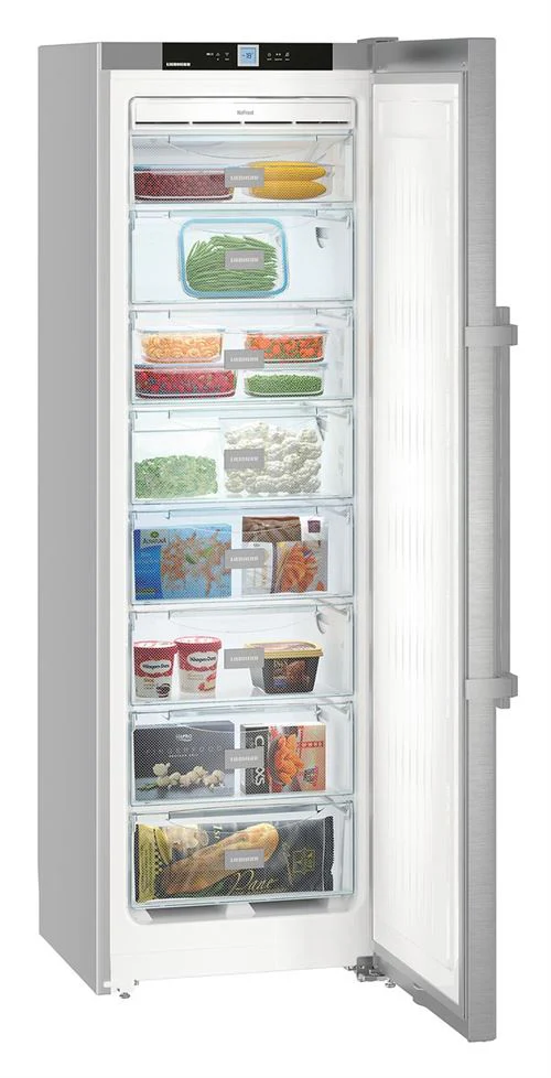 Arca Congeladora Vertical Liebherr SGNef 3036 Comfort NoFrost | 185x60x63 cm | 268 L | F | Prateado