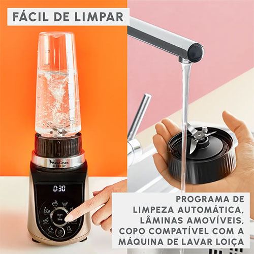 Liquidificadora Moulinex LM190AF0 Blend Up | 0.7 L | 1000 W | Rosa Dourado - Image 5