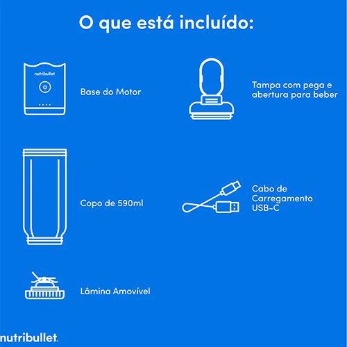 Liquidificadora Portátil Nutribullet NBP013GR Flex - Verde - Outlet - Grade A - Image 5