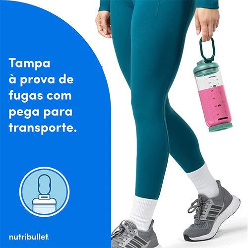 Liquidificadora Portátil Nutribullet NBP013GR Flex - Verde - Outlet - Grade A - Image 7