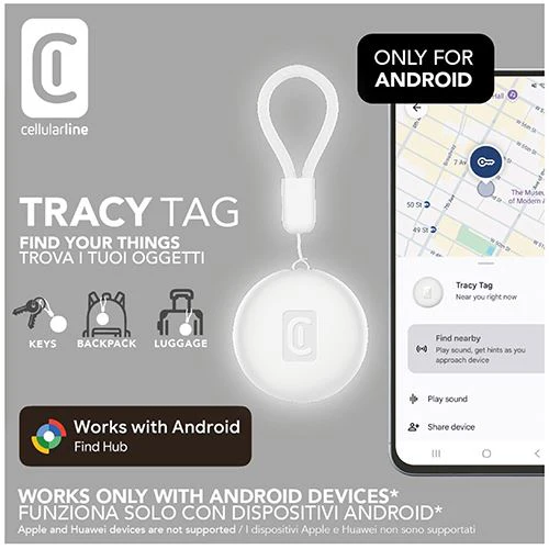 Localizador sem Fios Cellular Line Tracy Tag  (Android) - Branco - Image 2